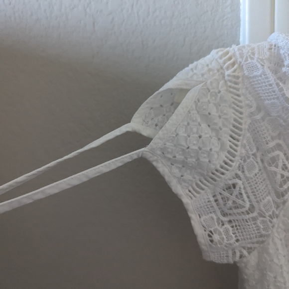 Abercrombie & Fitch White Eyelet Shift Dress size XS - Picture 3 of 7